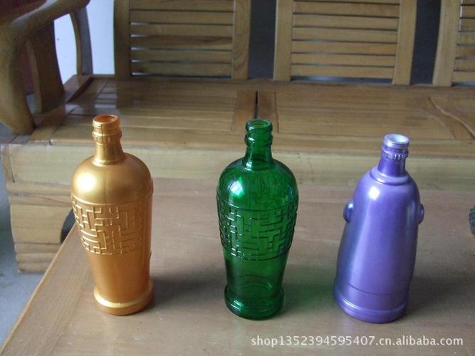 供应酒瓶玻璃瓶 喷涂精致玻璃酒瓶 保健酒瓶 配套酒瓶盖 厂家直销